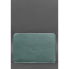 Чохол із натуральної шкіридля MacBook 13 дюйм Бірюзовий BlankNote