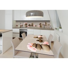 Наклейка 3Д вінілова на стіл Zatarga «Тайська медитація» 650х1200 мм для будинків, квартир, столів, кав'ярень