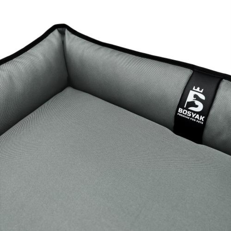 Лежак ліжко для собак та котів EGO Bosyak Waterproof M 75х65 Сірий (спальне місце для собак та котів)