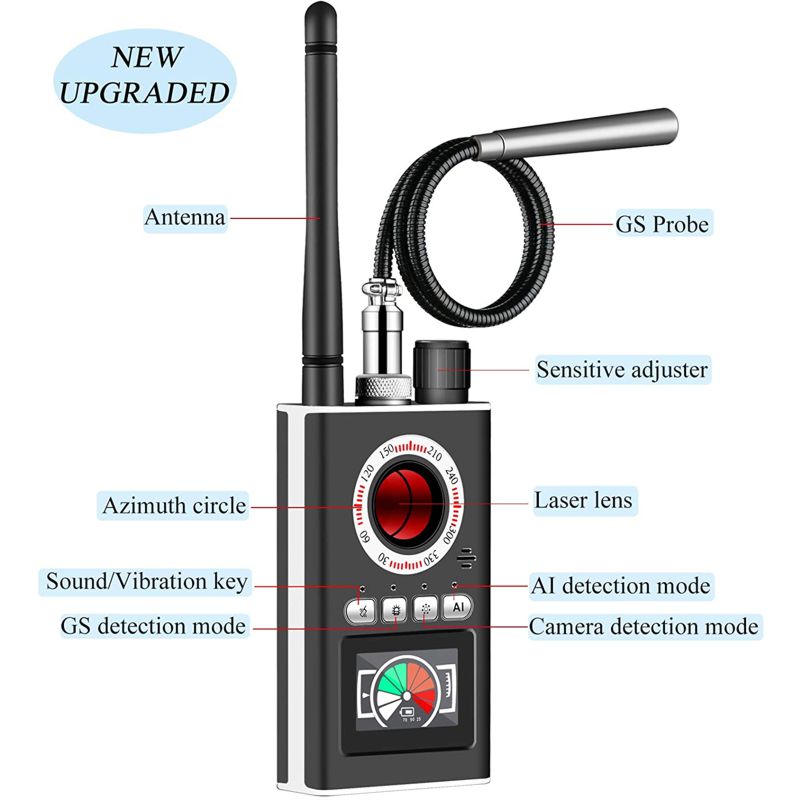 Детектор жучків і прихованих камер, антижучок, індикатор прослушки EVKVO K-88 з функцією пошуку магнітів