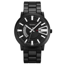 Чоловічий годинник Skmei 1985 на браслеті Чорний