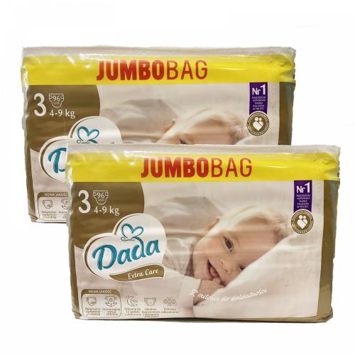 Дитячі одноразові підгузки Dada Extra Care Jumbo Bag 3 MIDI (4-9 кг) 192 шт в інтернет супермаркеті PbayMarket!