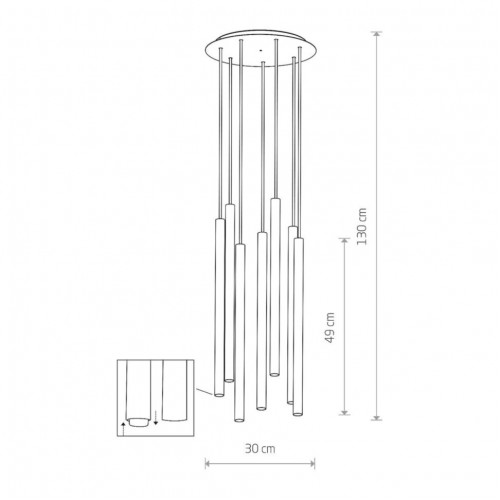 Люстра Nowodvorski Laser 30x130 см Різнокольоровий (Now10704) Люстра Nowodvorski Laser 30x130 см Різнокольоровий (Now10704)