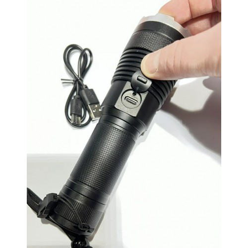 Ручний ліхтар Police BL-A75-P90 zoom Type-C 26650 3xAAA 5 режимів Ручний ліхтар Police BL-A75-P90 zoom Type-C 26650 3xAAA 5 режимів