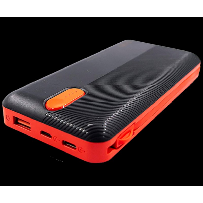 Зарядна батарея Sword SW-20PO3 20000mAh Micro USB Lightning Type-C Чорно-червоний (2567462087)