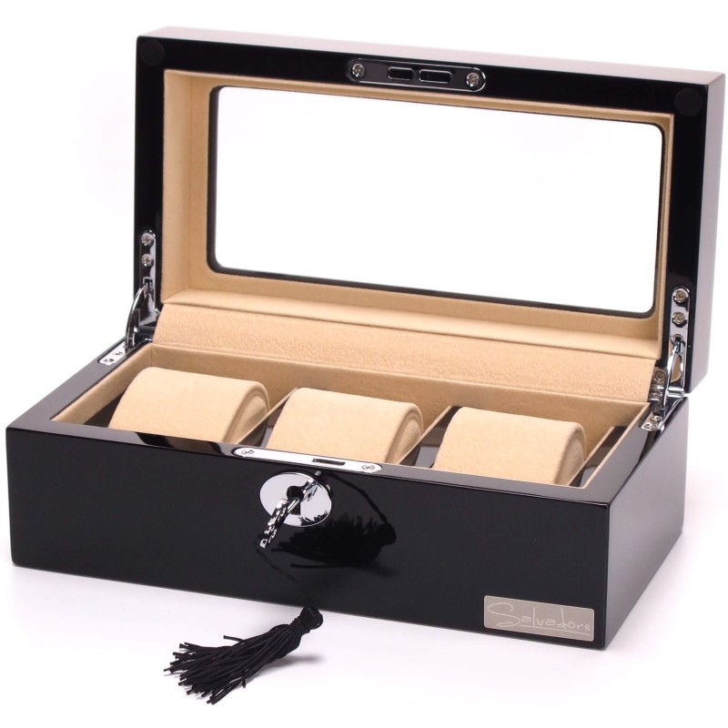 Шкатулка для зберігання годинників Salvadore WB/3085/3.BC Чорний