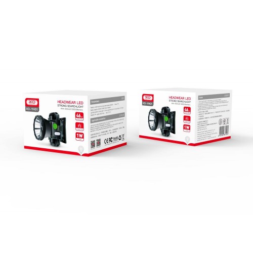 Ліхтар налобний XO YH0118650 600 mAh DC 3 режими Black Ліхтар налобний XO YH0118650 600 mAh DC 3 режими Black
