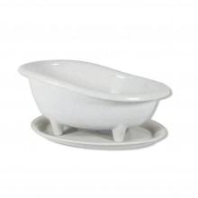 Мильниця/ванночка для губок і мила «Plastic's Craft» Білий флок