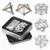 Магнітний конструктор дитячий Neocube Buckyballs amp; Buckybars головоломка-антистрес 63 деталі Сріблястий
