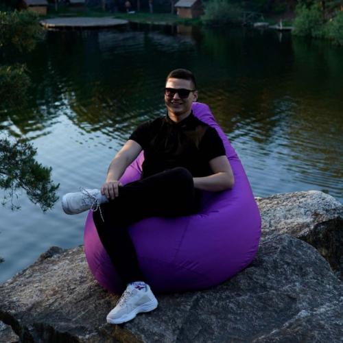 Крісло Мішок Груша Оксфорд 150х100 Студія Комфорту Великий фіолетовий Крісло Мішок Груша Оксфорд 150х100 Студія Комфорту Великий фіолетовий