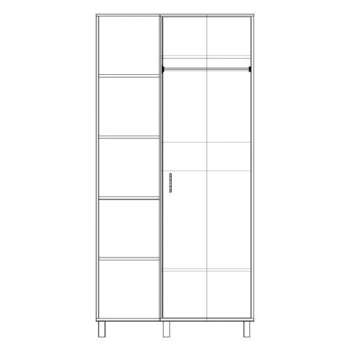 Шафа-Пенал Тиса Мебель ШС-113 Дуб сонома 205x52x100 см Шафа-Пенал Тиса Мебель ШС-113 Дуб сонома 205x52x100 см