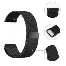 Ремінець сталевий BeWatch міланська петля шириною 22 мм Чорний (1020201.u)