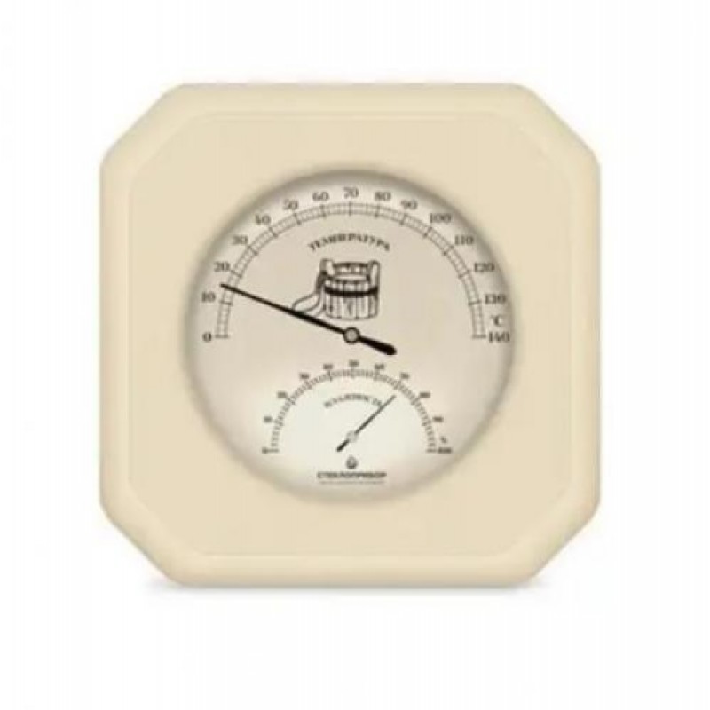 Термометр для лазні та сауни липа Стеклоприбор №1 12х12х3 см