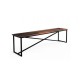 Обідня лава в стилі Loft NS-1090 480x1400x350 мм Черный