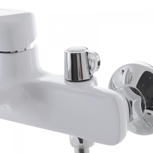 Змішувач для ванни з коротким виливом Mixxus OREGON 009 EURO Білий (MI5794)