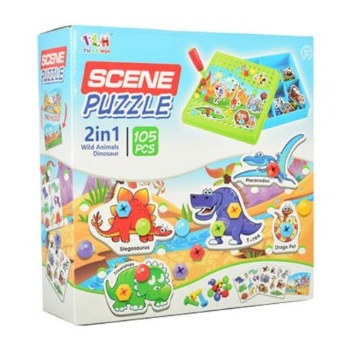 Мозаїка на шурупах з викруткою TU LE HUI Динозаври (TLH-08)