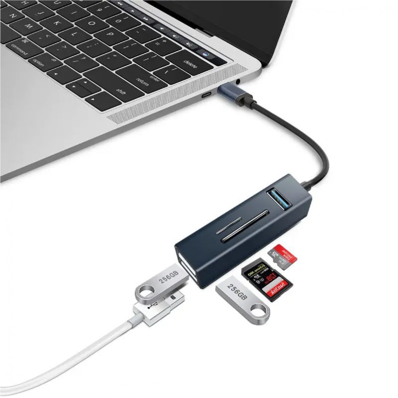 USB-хаб XON SmartLink SD + USB3.0 + 2хUSB2.0 Black (XUCHP051322B)