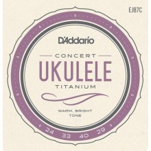 Струни для укулеле D'Addario EJ87C Titamium Concert Ukulele Strings 24/29