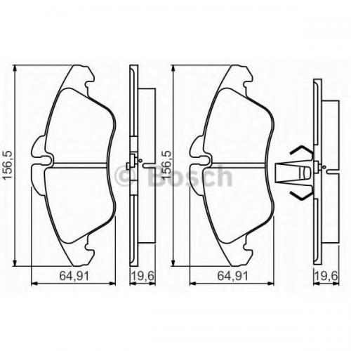 Колодки гальмові Bosch дискові передні MERCEDES/VW Sprinter/Vito(638)/LT F PR2 0986495245 в інтернет супермаркеті PbayMarket!