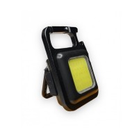 Ліхтарик - брелок акумуляторний з карабіном та магнітом Keychain Light 15155 Mini COB Чорний