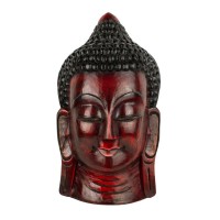 Маска Ручна Робота Непальська Будда 48,5x26,5x13.5 см Червоний (25278)