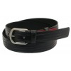 Шкіряний ремінь Skipper 110-130 x 3.3 см Чорний (1028-33)