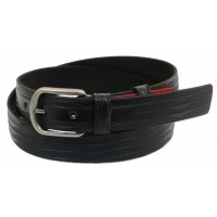 Шкіряний ремінь Skipper 110-130 x 3.3 см Чорний (1028-33)