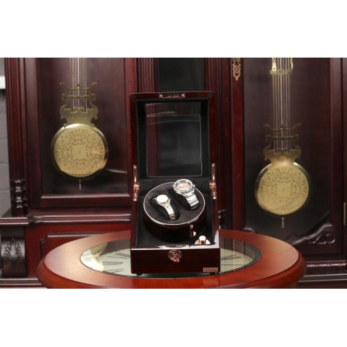 Скринька Salvadore для підзавода 2 годинників 1051/GB/F5 18х18х19 см Коричнево-чорний Скринька Salvadore для підзавода 2 годинників 1051/GB/F5 18х18х19 см Коричнево-чорний