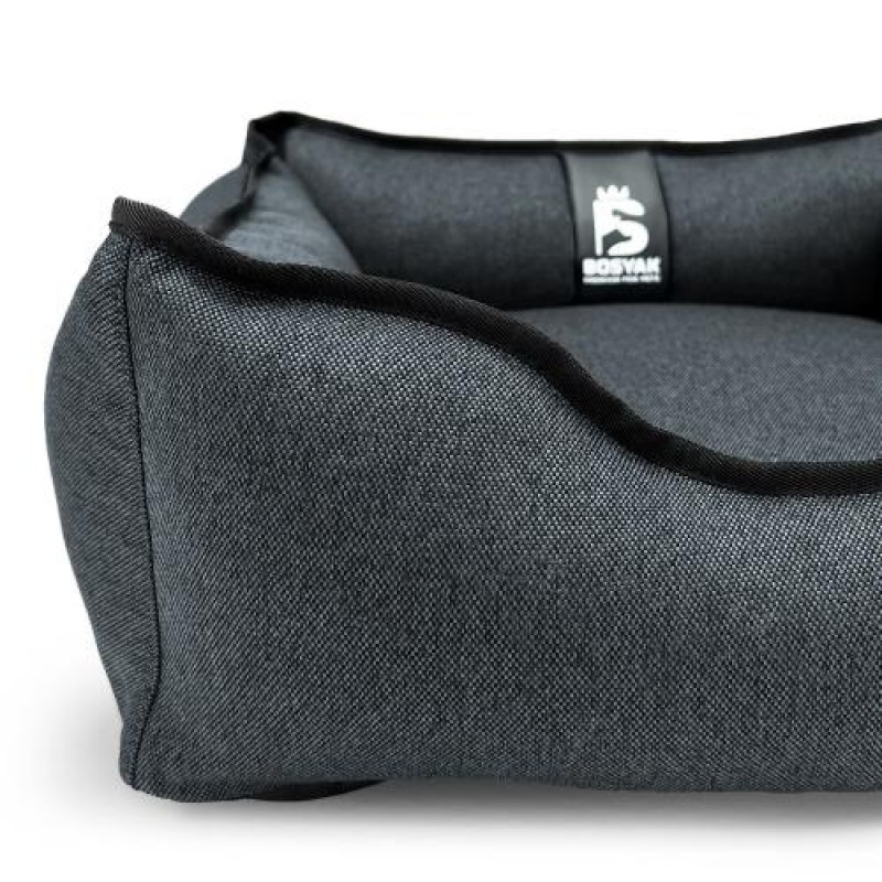 Лежак ліжко для собак та котів EGO Bosyak Рогожка XS 50x45 Сірий (спальне місце для собак та котів)