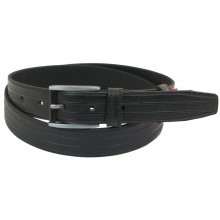 Шкіряний ремінь Skipper 110-130 x 3.3 см Чорний (1059-33)