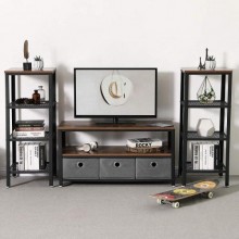 Комплект тумба для TV + 2 консолі у стилі LOFT Чорний (NS-317)