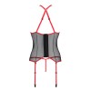 Корсет з пажами Passion SATARA CORSET S/M red, стрінги, мереживо, застібки спереду та ззаду в інтернет супермаркеті PbayMarket!