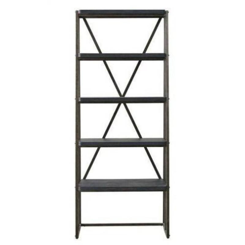 Стелаж для зберігання в стилі Loft Чорний NS-1876 1830x700x370 мм