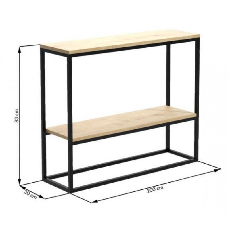 Консоль для дому в стилі Loft NS-395 860x1000x300 мм Черный