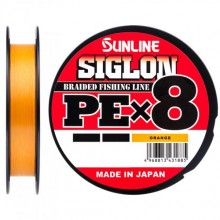 Шнур Sunline Siglon PE х8 150m Помаранчевий 0.5/0.121mm 8lb/3.3kg (1658-09-86)