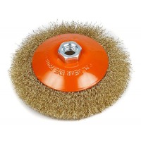 Щітка Polax конусна по металу для УШМ (болгарки) гофрований рифлений дріт М14 125 мм (54-169) Щітка Polax конусна по металу для УШМ (болгарки) гофрований рифлений дріт М14 125 мм (54-169)