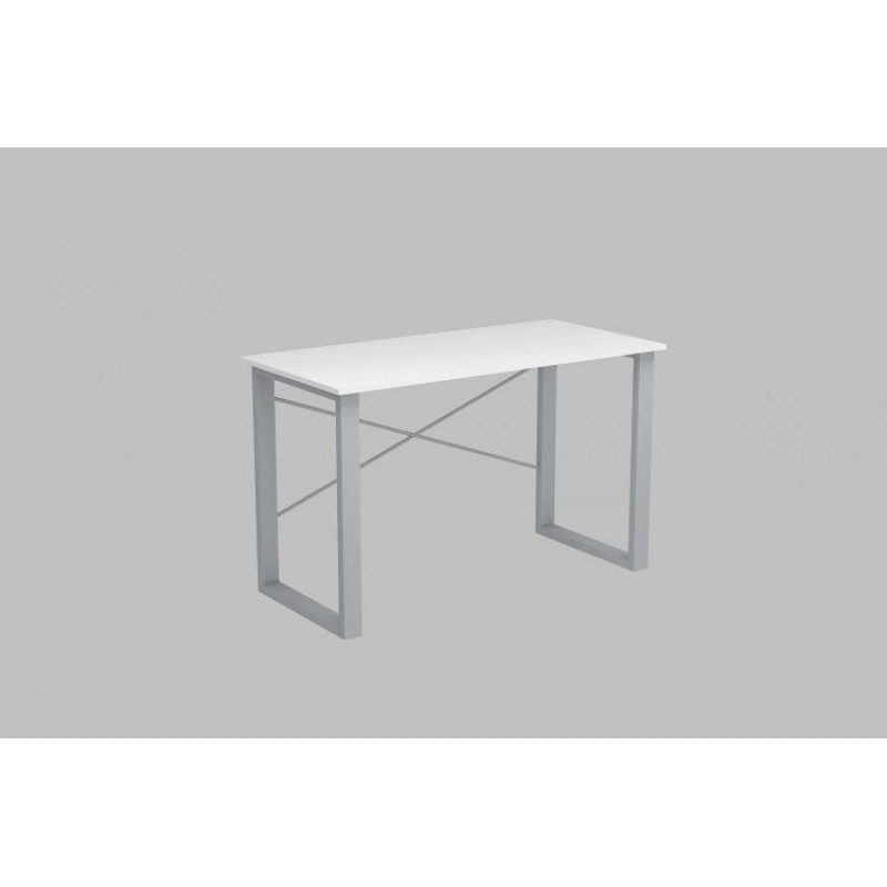 Письмовий стіл Ferrum-decor Драйв 750x1000x700 Сірий метал ДСП Білий 16 мм (DRA071)