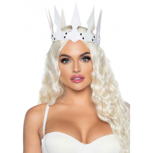 Leg Avenue Faux leather spiked crown White в інтернет супермаркеті PbayMarket!