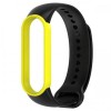 Ремінець MiJobs Double Color для Xiaomi Mi Band 5/6 Black Yellow