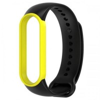Ремінець MiJobs Double Color для Xiaomi Mi Band 5/6 Black Yellow Ремінець MiJobs Double Color для Xiaomi Mi Band 5/6 Black Yellow