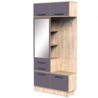 Прихожа Тиса Мебель Прихожа-36 Сонома Графіт 210x35x100 см Прихожа Тиса Мебель Прихожа-36 Сонома Графіт 210x35x100 см