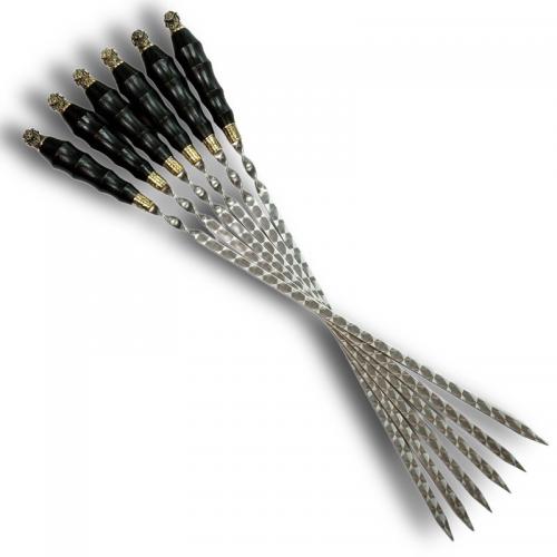 Шампура з дерев'яною ручкою Gorillas BBQ Баран SKK64 45 см 6 шт (5436) Шампура з дерев'яною ручкою Gorillas BBQ Баран SKK64 45 см 6 шт (5436)