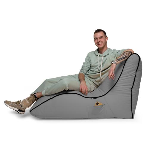 Крісло Мішок Лежак Оксфорд 80х125 Студія Комфорту Сірий