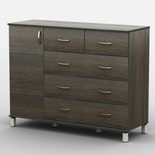 Комод Тиса Мебель АКМ-42 1 Венге 90x45x120 см Комод Тиса Мебель АКМ-42 1 Венге 90x45x120 см