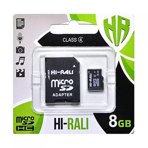 Карта пам'яті MicroSDHC 8GB Class 4 Hi-Rali + SD-adapter (HI-8GBSDCL4-01) в інтернет супермаркеті PbayMarket!