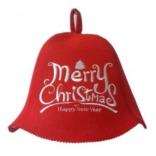 Банна шапка Luxyart Merry Christmas Червоний (LA-423)