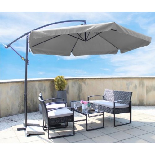 Садова парасоля GardenLine Grey 3,5 м + Чехол