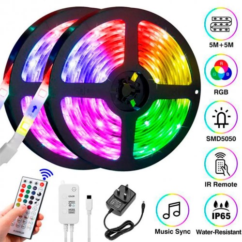 Комплект світлодіодної стрічки OPT-TOP 3528 RGB у силіконі 5 м з пультом (1756374621)