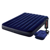 Надувний матрац Intex 64758-2, 137 x 191 x 25 см, із двома подушками, насосом. Полуторний