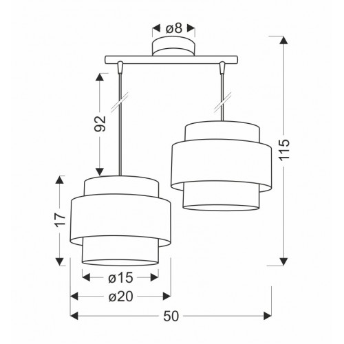 Люстра Candellux Hare 45x115 см Сріблястий (32-18489) Люстра Candellux Hare 45x115 см Сріблястий (32-18489)